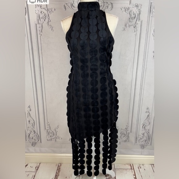 Tiffany Elegant Tassel Laser Cut Evening Mini Dress - Picture 9 of 15